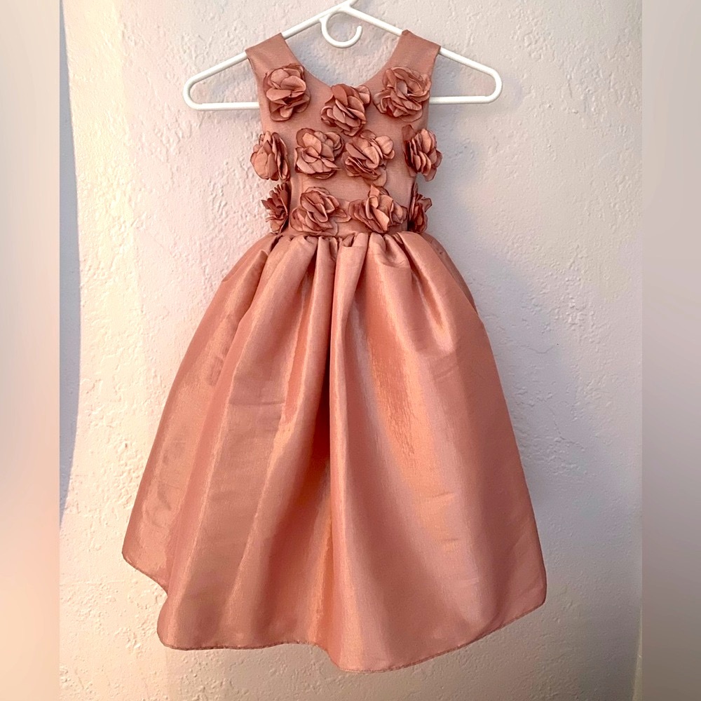 Silk Flower Girl Dress Dusty Rose